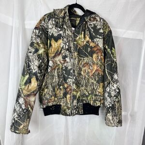 Vintage Liberty camo puffer jacket hooded quilted lining XL grunge outdoor gear